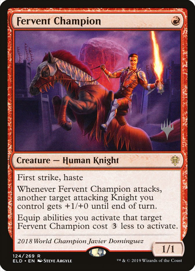 Fervent Champion (Promo Pack) [Throne of Eldraine Promos] | Gear Gaming Bentonville