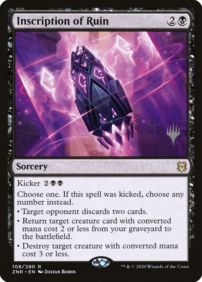 Inscription of Ruin (Promo Pack) [Zendikar Rising Promos] | Gear Gaming Bentonville