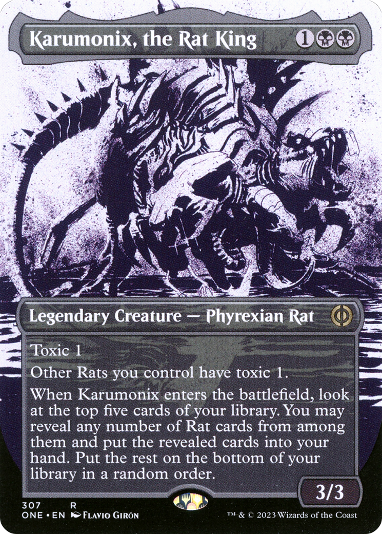 Karumonix, the Rat King (Borderless Ichor) [Phyrexia: All Will Be One] | Gear Gaming Bentonville