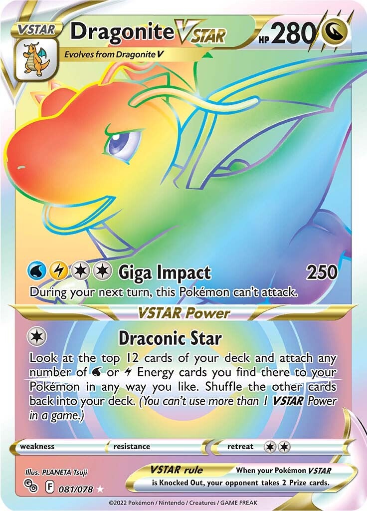 Dragonite VSTAR (081/078) [Pokémon GO] | Gear Gaming Bentonville