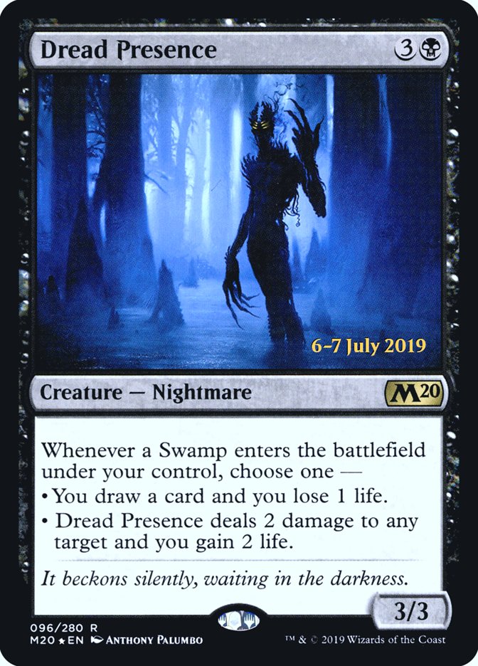 Dread Presence  [Core Set 2020 Prerelease Promos] | Gear Gaming Bentonville