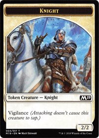 Knight // Thopter Double-sided Token (Game Night) [Core Set 2019 Tokens] | Gear Gaming Bentonville