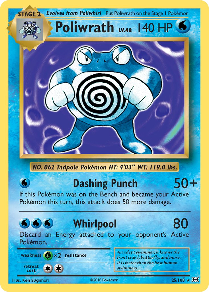 Poliwrath (25/108) (Theme Deck Exclusive) [XY: Evolutions] | Gear Gaming Bentonville