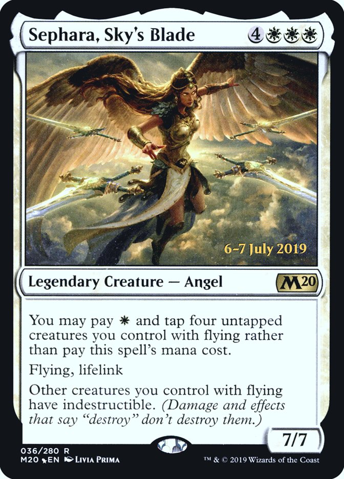 Sephara, Sky's Blade  [Core Set 2020 Prerelease Promos] | Gear Gaming Bentonville