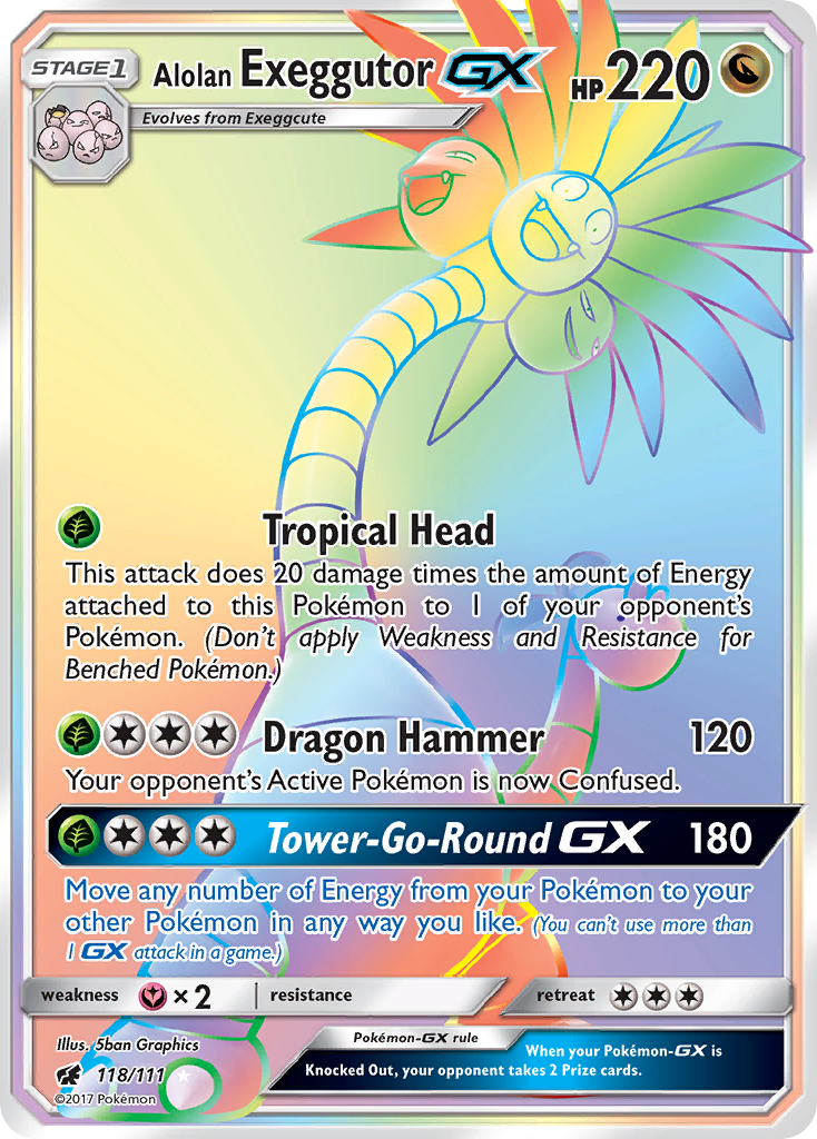 Alolan Exeggutor GX (118/111) [Sun & Moon: Crimson Invasion] | Gear Gaming Bentonville