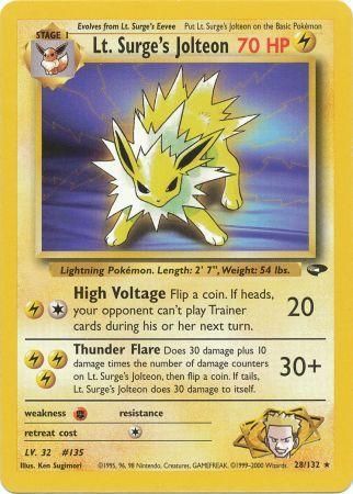 Lt. Surge's Jolteon (28/132) [Gym Challenge Unlimited] | Gear Gaming Bentonville