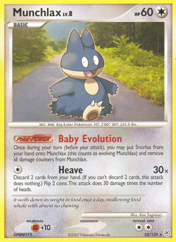 Munchlax (33/130) [Diamond & Pearl: Base Set] | Gear Gaming Bentonville