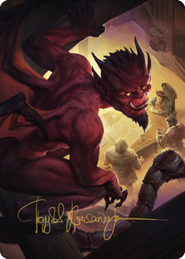 Nefarious Imp Art Card (Gold-Stamped Signature) [Commander Legends: Battle for Baldur's Gate Art Series] | Gear Gaming Bentonville