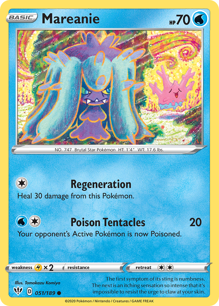 Mareanie (051/189) [Sword & Shield: Darkness Ablaze] | Gear Gaming Bentonville