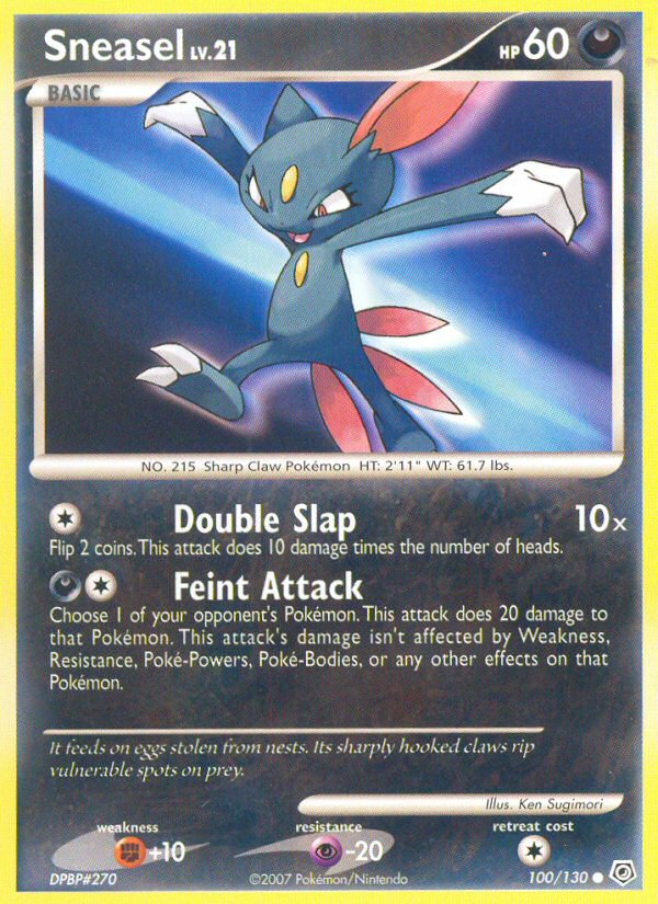 Sneasel (100/130) [Diamond & Pearl: Base Set] | Gear Gaming Bentonville