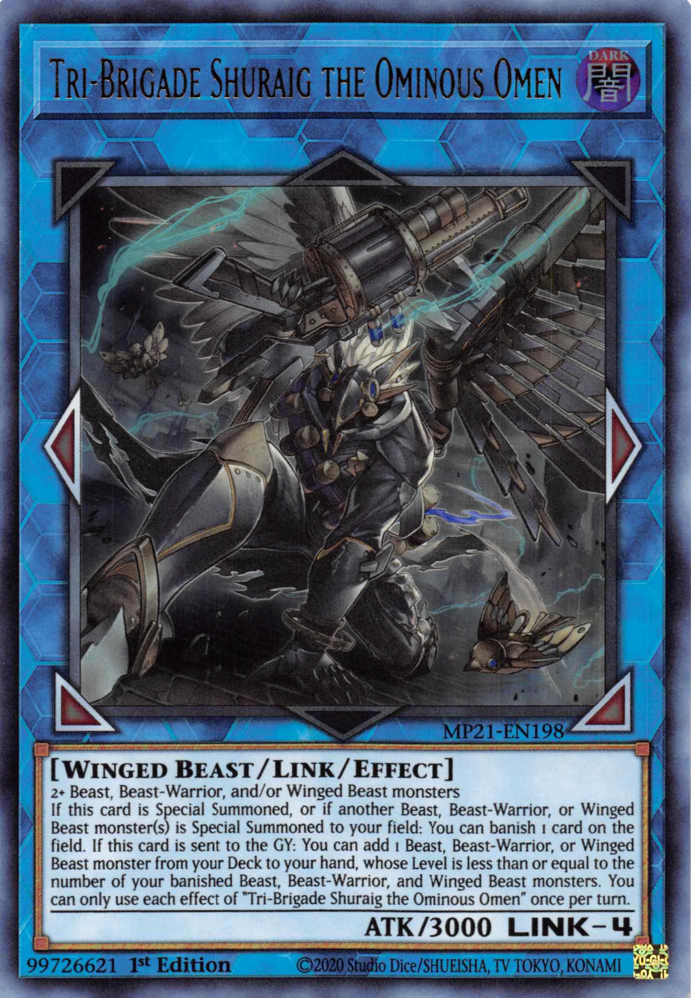 Tri-Brigade Shuraig the Ominous Omen [MP21-EN198] Ultra Rare | Gear Gaming Bentonville