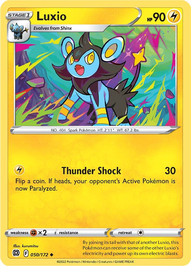 Luxio (050/172) [Sword & Shield: Brilliant Stars] | Gear Gaming Bentonville