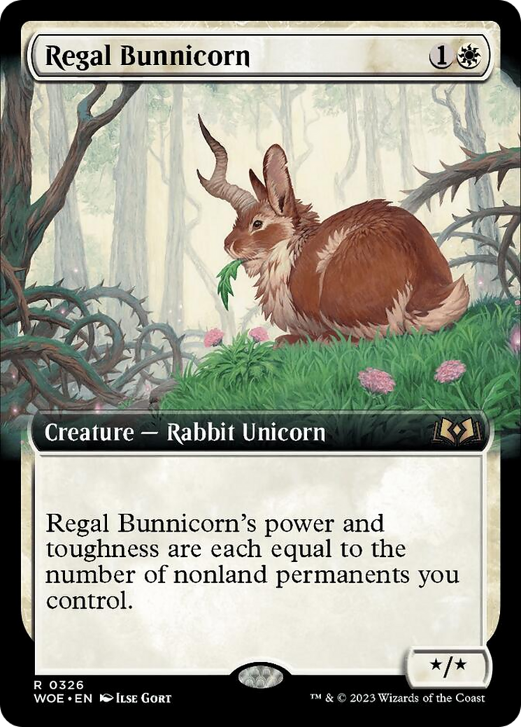 Regal Bunnicorn (Extended Art) [Wilds of Eldraine] | Gear Gaming Bentonville