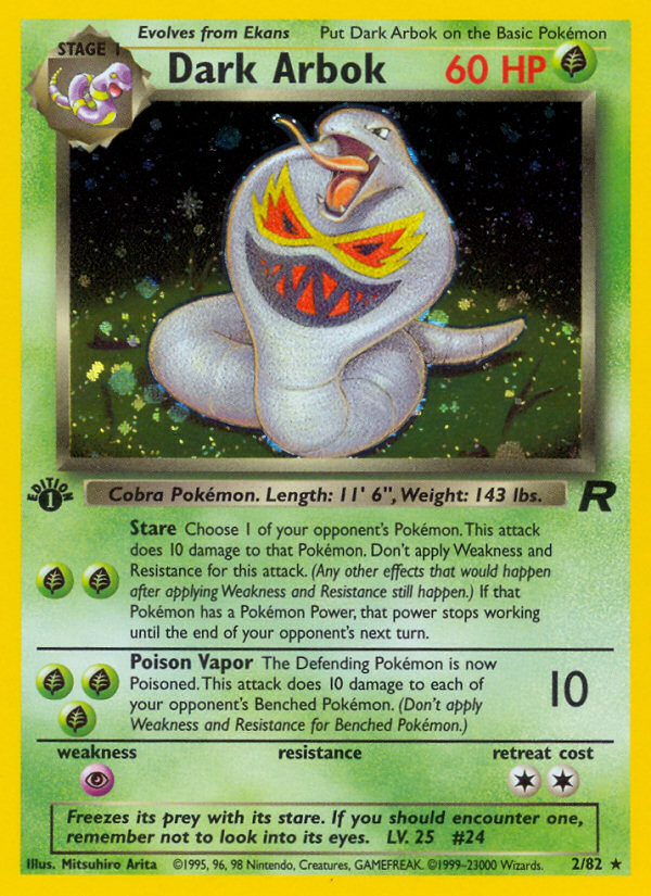 Dark Arbok (2/82) [Team Rocket 1st Edition] | Gear Gaming Bentonville