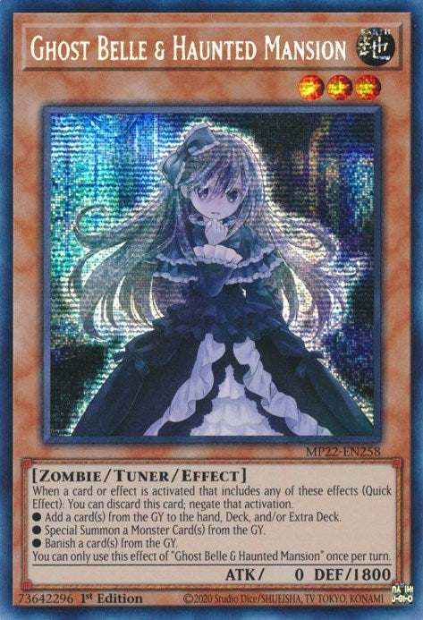 Ghost Belle & Haunted Mansion [MP22-EN258] Prismatic Secret Rare | Gear Gaming Bentonville