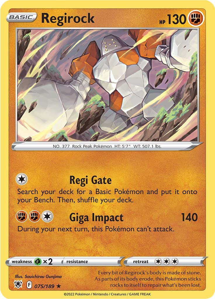 Regirock (075/189) [Sword & Shield: Astral Radiance] | Gear Gaming Bentonville