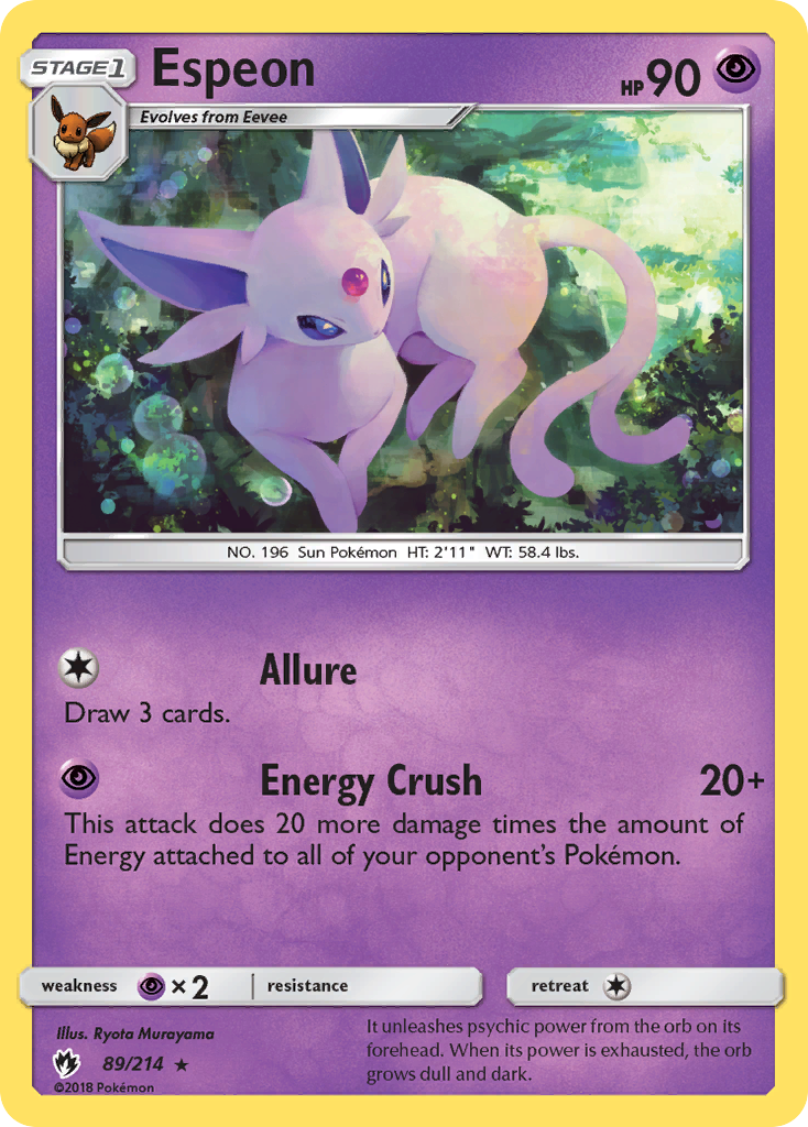 Espeon (89/214) [Sun & Moon: Lost Thunder] | Gear Gaming Bentonville