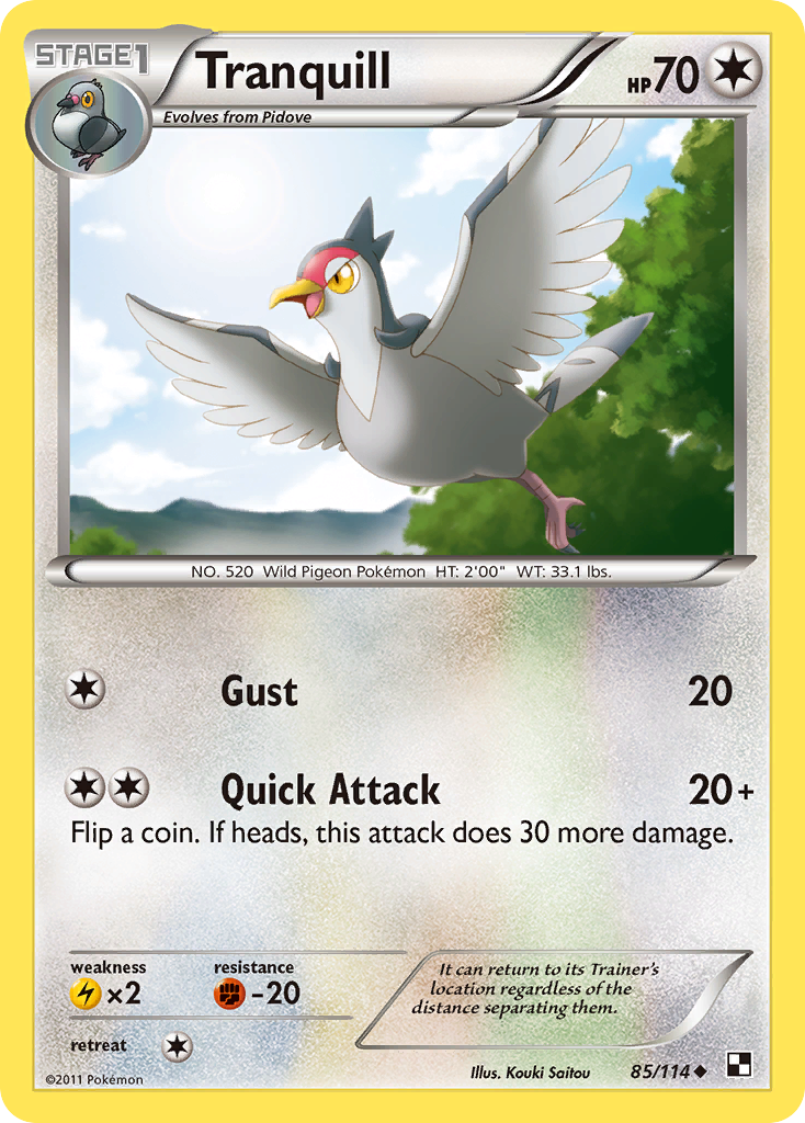 Tranquill (85/114) [Black & White: Base Set] | Gear Gaming Bentonville