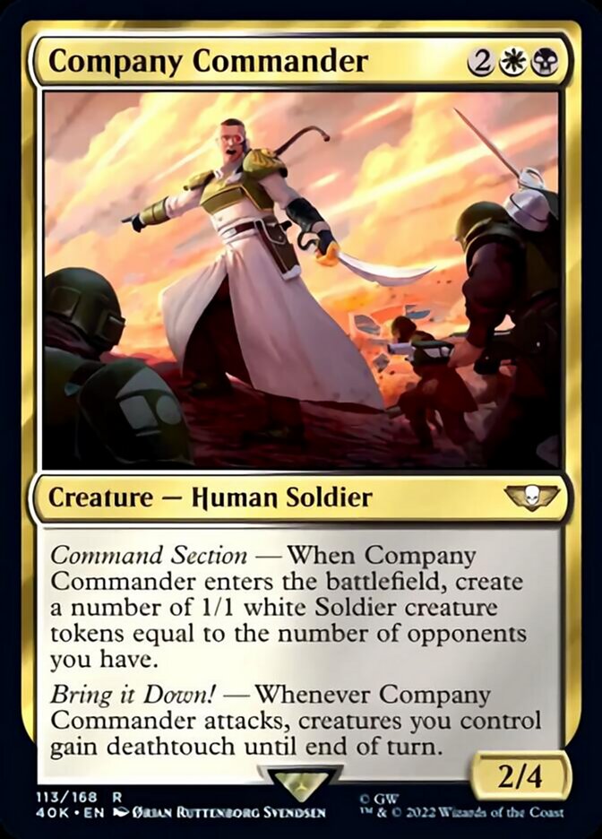 Company Commander (Surge Foil) [Universes Beyond: Warhammer 40,000] | Gear Gaming Bentonville