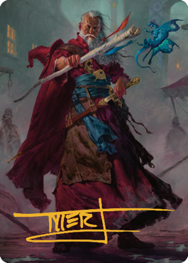 Elminster Art Card (64) (Gold-Stamped Signature) [Commander Legends: Battle for Baldur's Gate Art Series] | Gear Gaming Bentonville