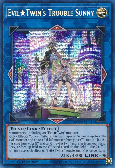 Evil Twin's Trouble Sunny [MP22-EN216] Prismatic Secret Rare | Gear Gaming Bentonville
