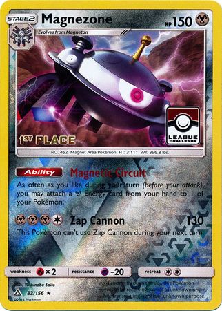 Magnezone (83/156) (League Promo 1st Place) [Sun & Moon: Ultra Prism] | Gear Gaming Bentonville