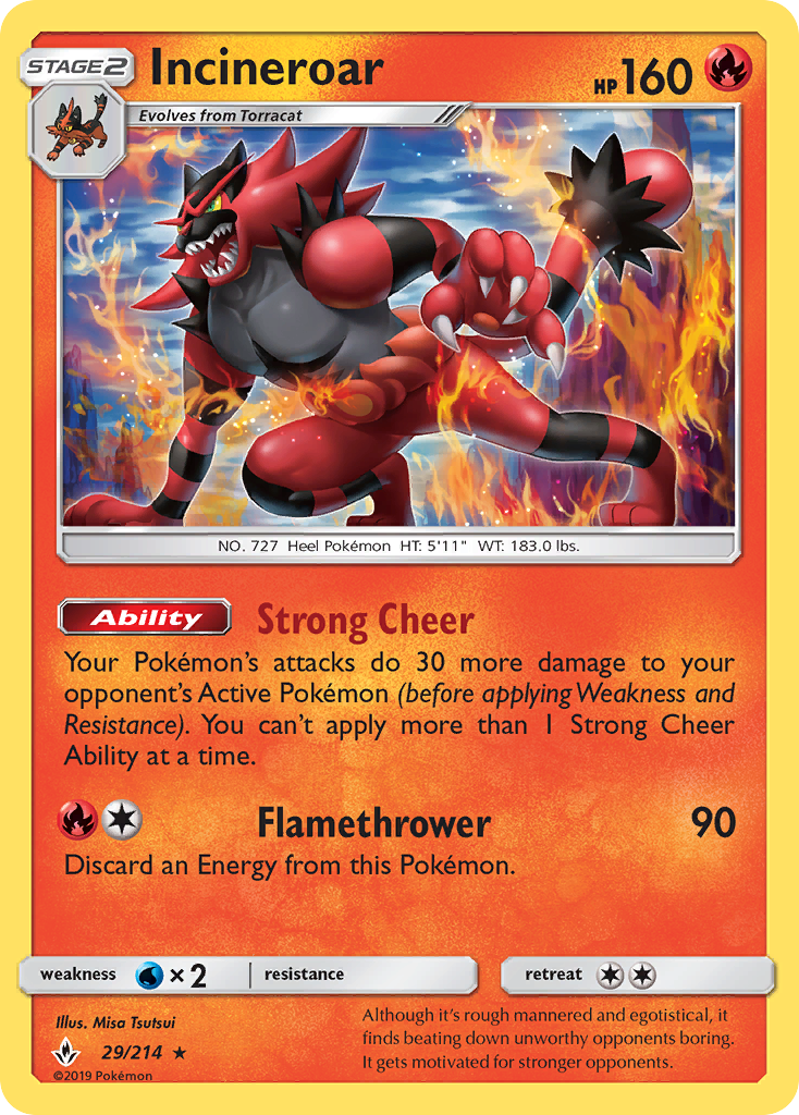 Incineroar (29/214) [Sun & Moon: Unbroken Bonds] | Gear Gaming Bentonville