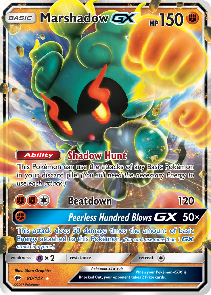 Marshadow GX (80/147) [Sun & Moon: Burning Shadows] | Gear Gaming Bentonville