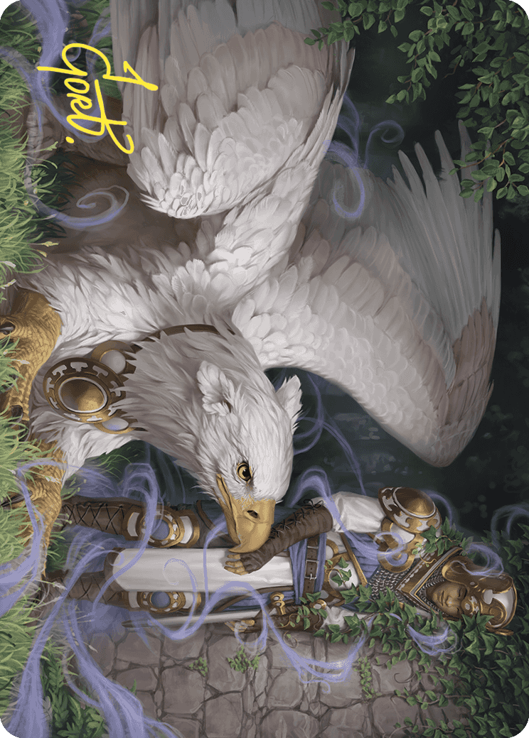 Dutiful Griffin Art Card (Gold-Stamped Signature) [Wilds of Eldraine Art Series] | Gear Gaming Bentonville