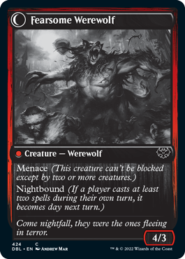 Fearful Villager // Fearsome Werewolf [Innistrad: Double Feature] | Gear Gaming Bentonville