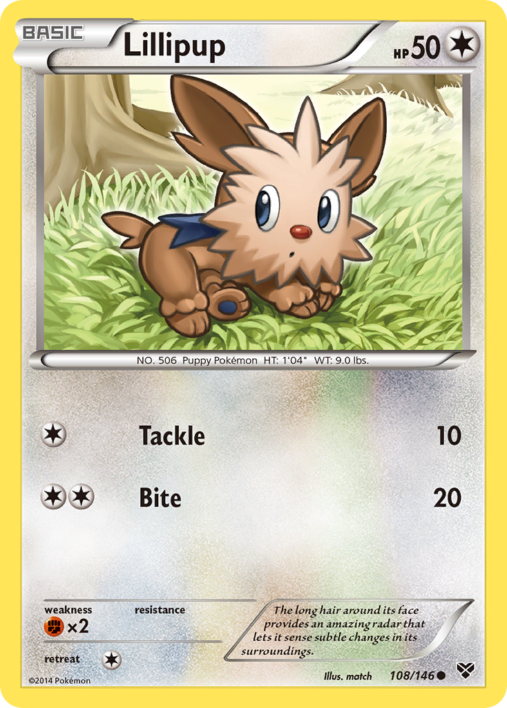 Lillipup (108/146) [XY: Base Set] | Gear Gaming Bentonville