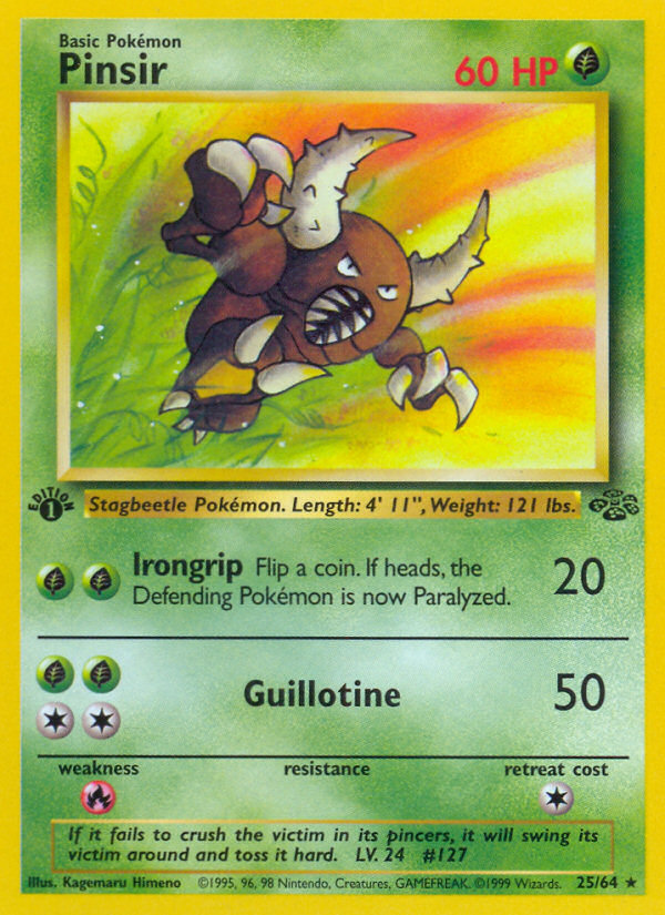 Pinsir (25/64) [Jungle 1st Edition] | Gear Gaming Bentonville