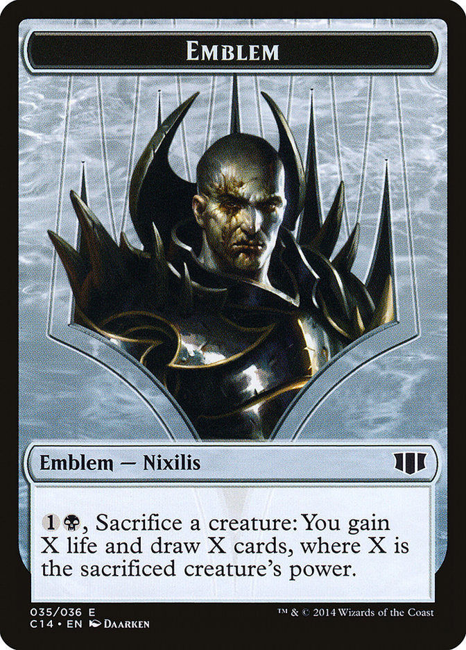 Ob Nixilis of the Black Oath Emblem // Zombie (016/036) Double-sided Token [Commander 2014 Tokens] | Gear Gaming Bentonville