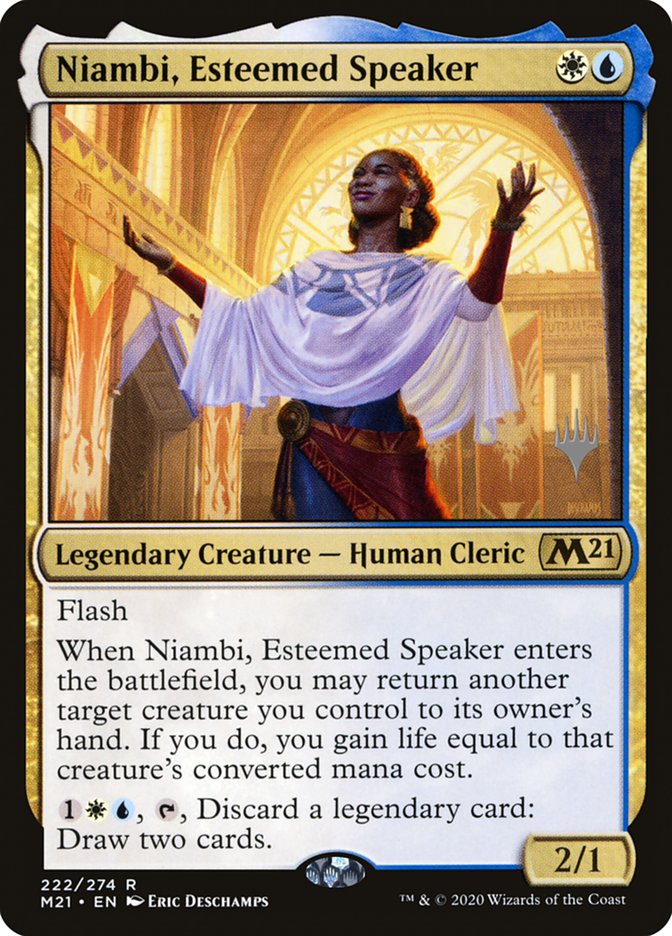 Niambi, Esteemed Speaker (Promo Pack) [Core Set 2021 Promos] | Gear Gaming Bentonville