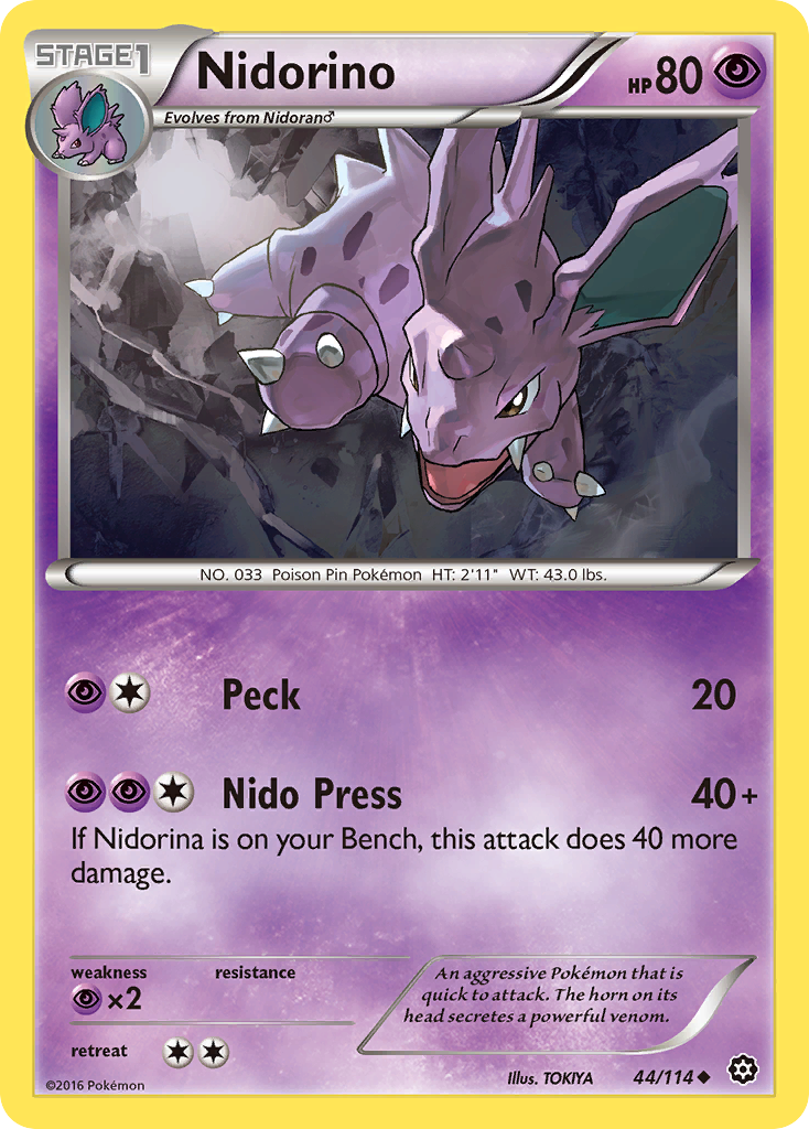 Nidorino (44/114) [XY: Steam Siege] | Gear Gaming Bentonville