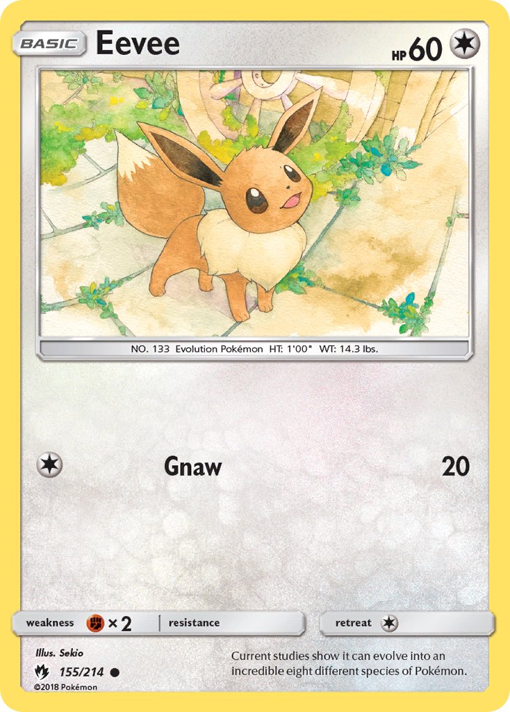 Eevee (155/214) (Let's Play, Eevee Cracked Ice Holo) (Theme Deck Exclusives) [Sun & Moon: Lost Thunder] | Gear Gaming Bentonville