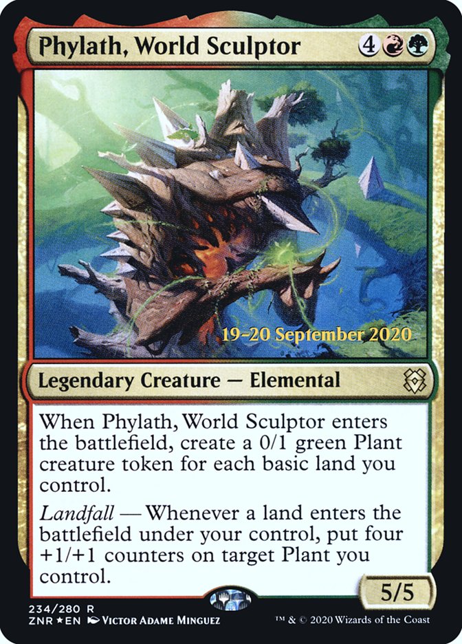 Phylath, World Sculptor  [Zendikar Rising Prerelease Promos] | Gear Gaming Bentonville