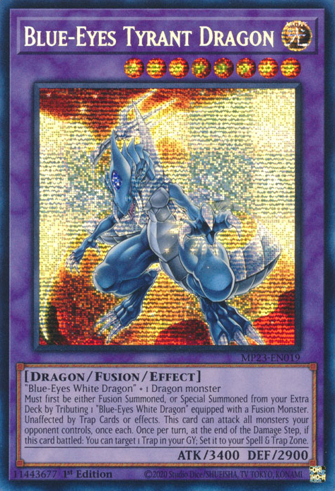 Blue-Eyes Tyrant Dragon [MP23-EN019] Prismatic Secret Rare | Gear Gaming Bentonville