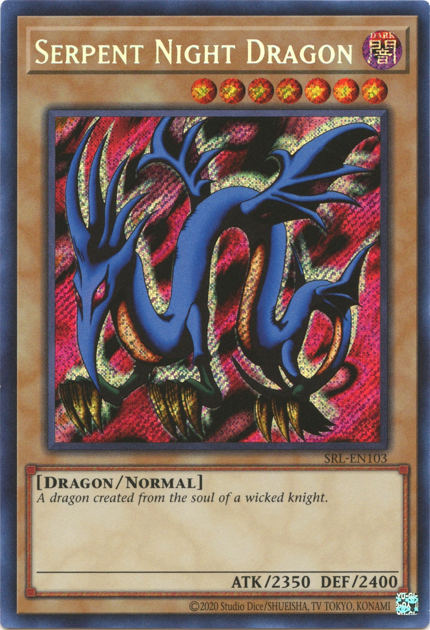 Serpent Night Dragon (25th Anniversary) [SRL-EN103] Secret Rare | Gear Gaming Bentonville