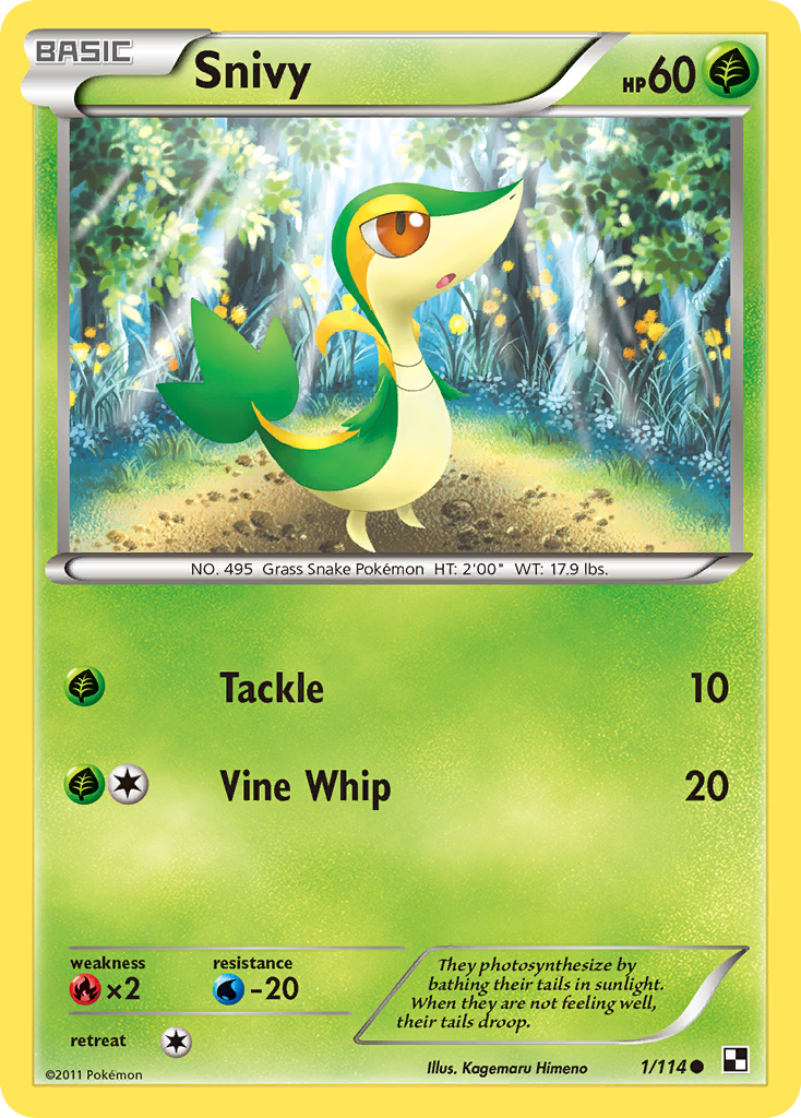 Snivy (1/114) (Cosmos Holo) [Black & White: Base Set] | Gear Gaming Bentonville