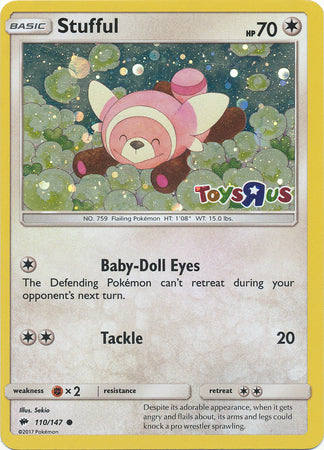 Stufful (110/147) (Toys R Us Promo) [Sun & Moon: Burning Shadows] | Gear Gaming Bentonville