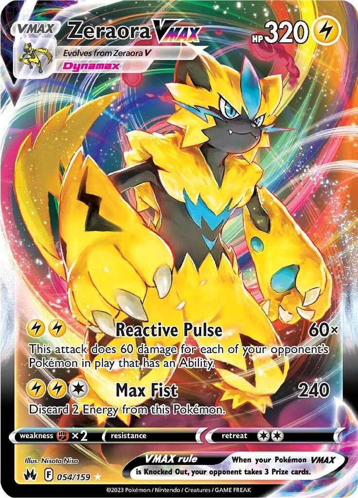 Zeraora VMAX (054/159) [Sword & Shield: Crown Zenith] | Gear Gaming Bentonville