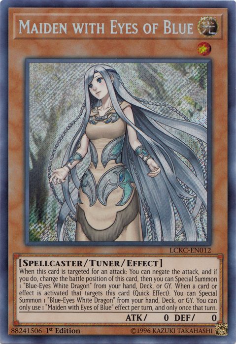 Maiden with Eyes of Blue [LCKC-EN012] Secret Rare | Gear Gaming Bentonville