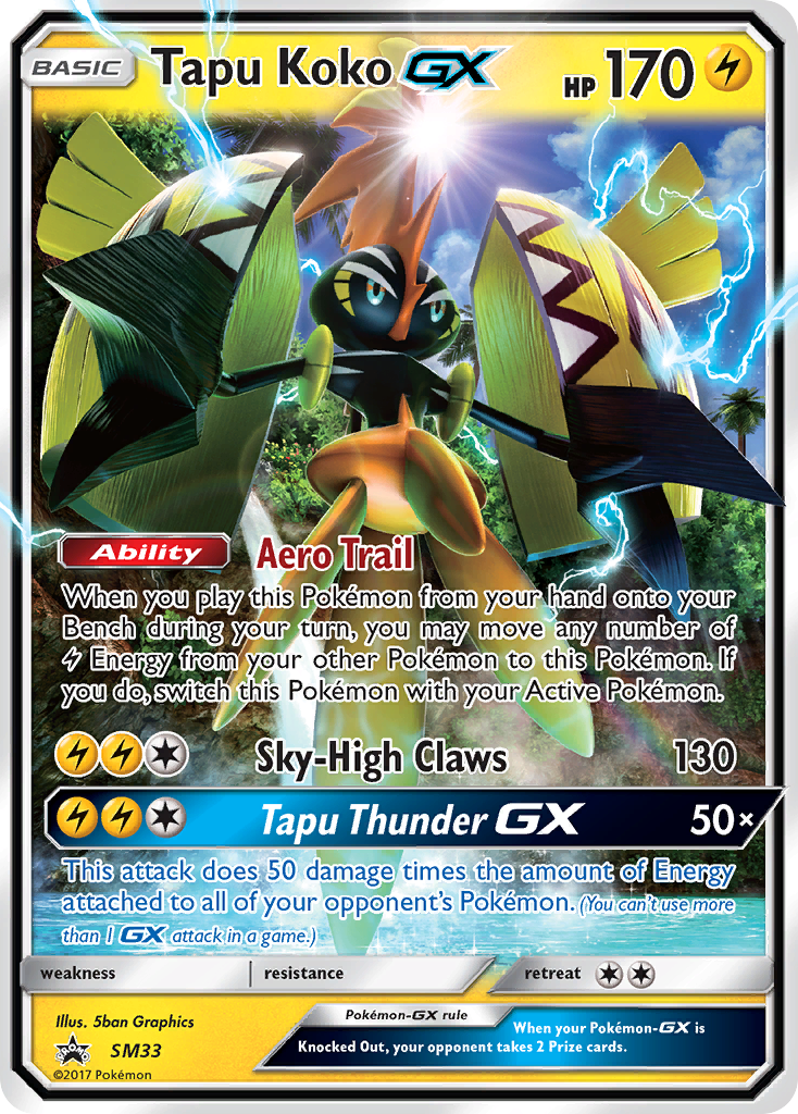 Tapu Koko GX (SM33) [Sun & Moon: Black Star Promos] | Gear Gaming Bentonville