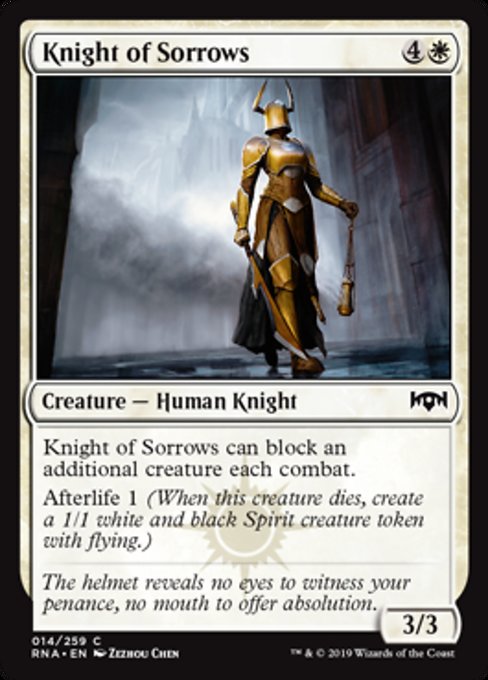 Knight of Sorrows [Ravnica Allegiance] | Gear Gaming Bentonville