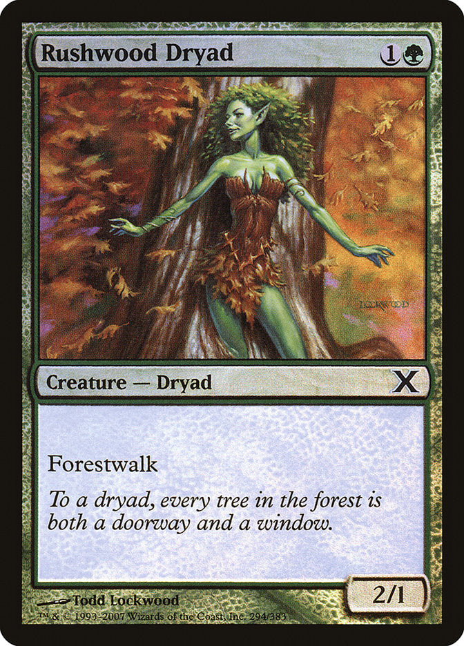 Rushwood Dryad (Premium Foil) [Tenth Edition] | Gear Gaming Bentonville