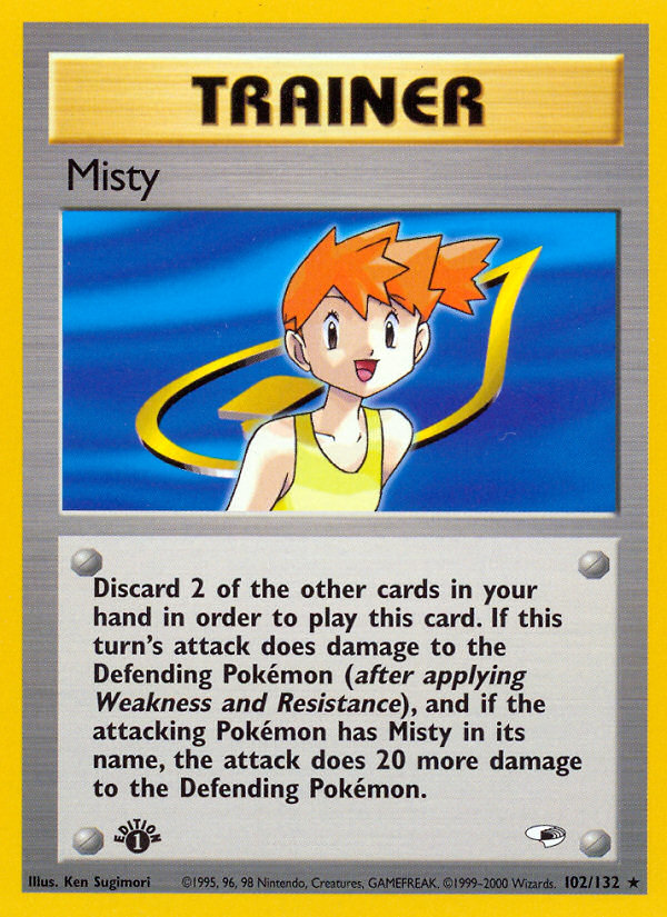 Misty (102/132) [Gym Heroes 1st Edition] | Gear Gaming Bentonville