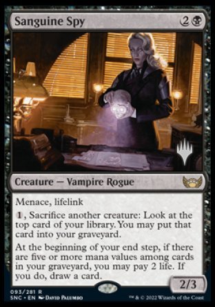 Sanguine Spy (Promo Pack) [Streets of New Capenna Promos] | Gear Gaming Bentonville