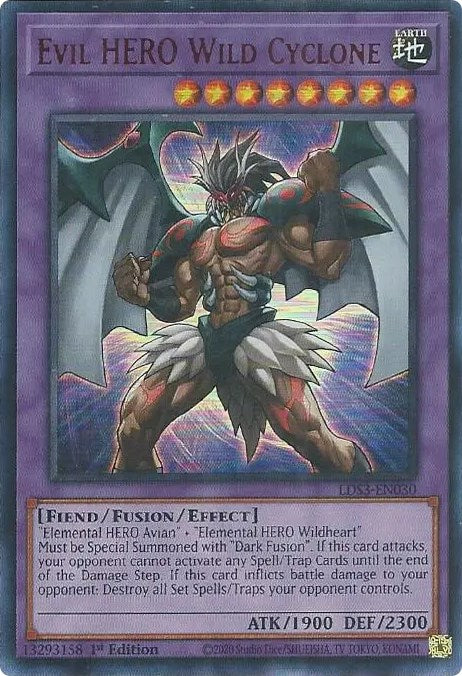 Evil HERO Wild Cyclone (Red) [LDS3-EN030] Ultra Rare | Gear Gaming Bentonville