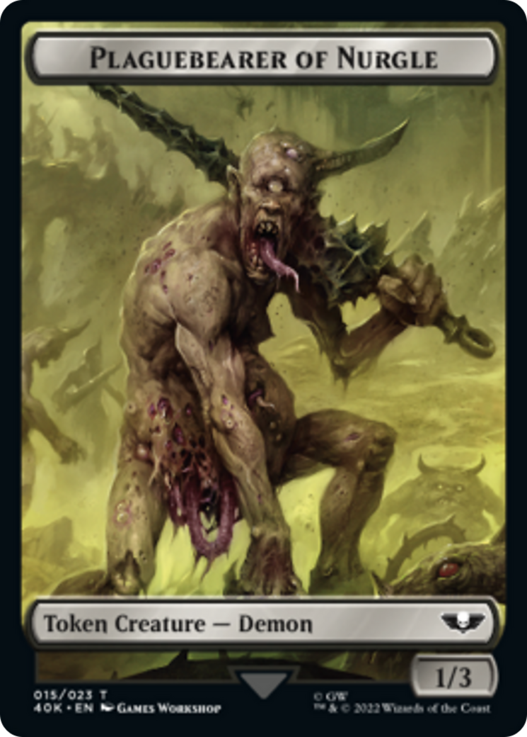 Spawn // Plaguebearer of Nurgle (Surge Foil) [Universes Beyond: Warhammer 40,000 Tokens] | Gear Gaming Bentonville